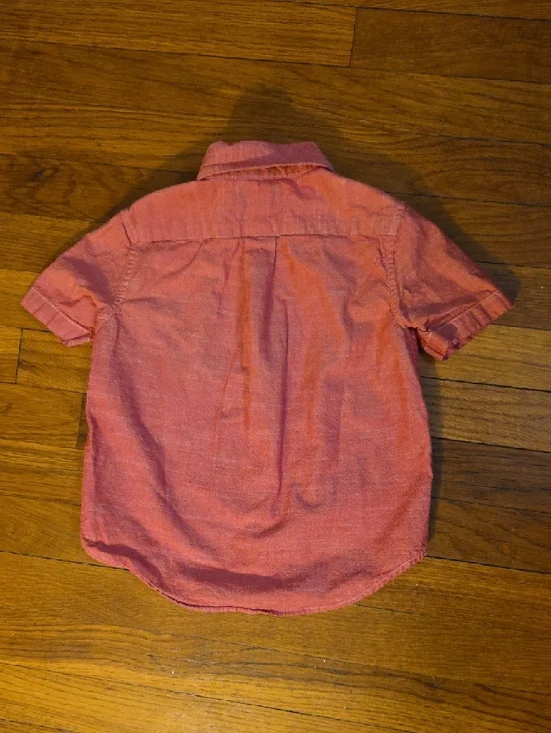 Polo by Ralph Lauren Coral Short-Sleeve Button-Down Shirt for Kids - Picture 2 of 4